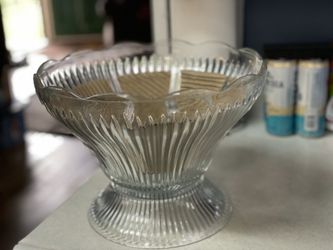 Glass punch bowl