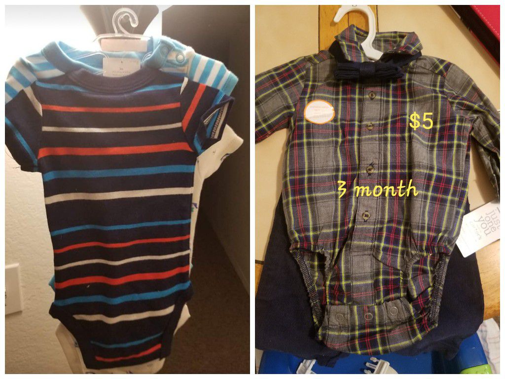 Size 3 month new Carters outfit and onesies