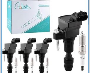 UF491 Ignition Coil Pack & XP5263 Spark Plugs Kit 4PCS for Chevy, Buick, GMC & Saturn