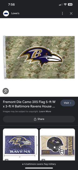 New Baltimore Ravens Fremont Die Camo House Flag