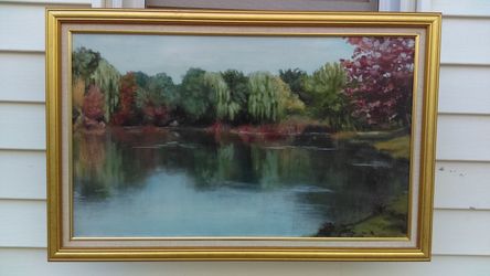 2 painted picture frames size 22X33