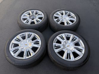 (4) 22” Chevy Wheels 275/50R22 Bridgestone Tires