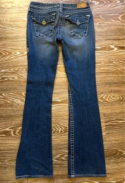 True Religion Women's Blue Medium Wash Bootcut Denim Jeans Size M (29w)