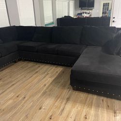Black Sofa And Bed With Matress Togheter 700