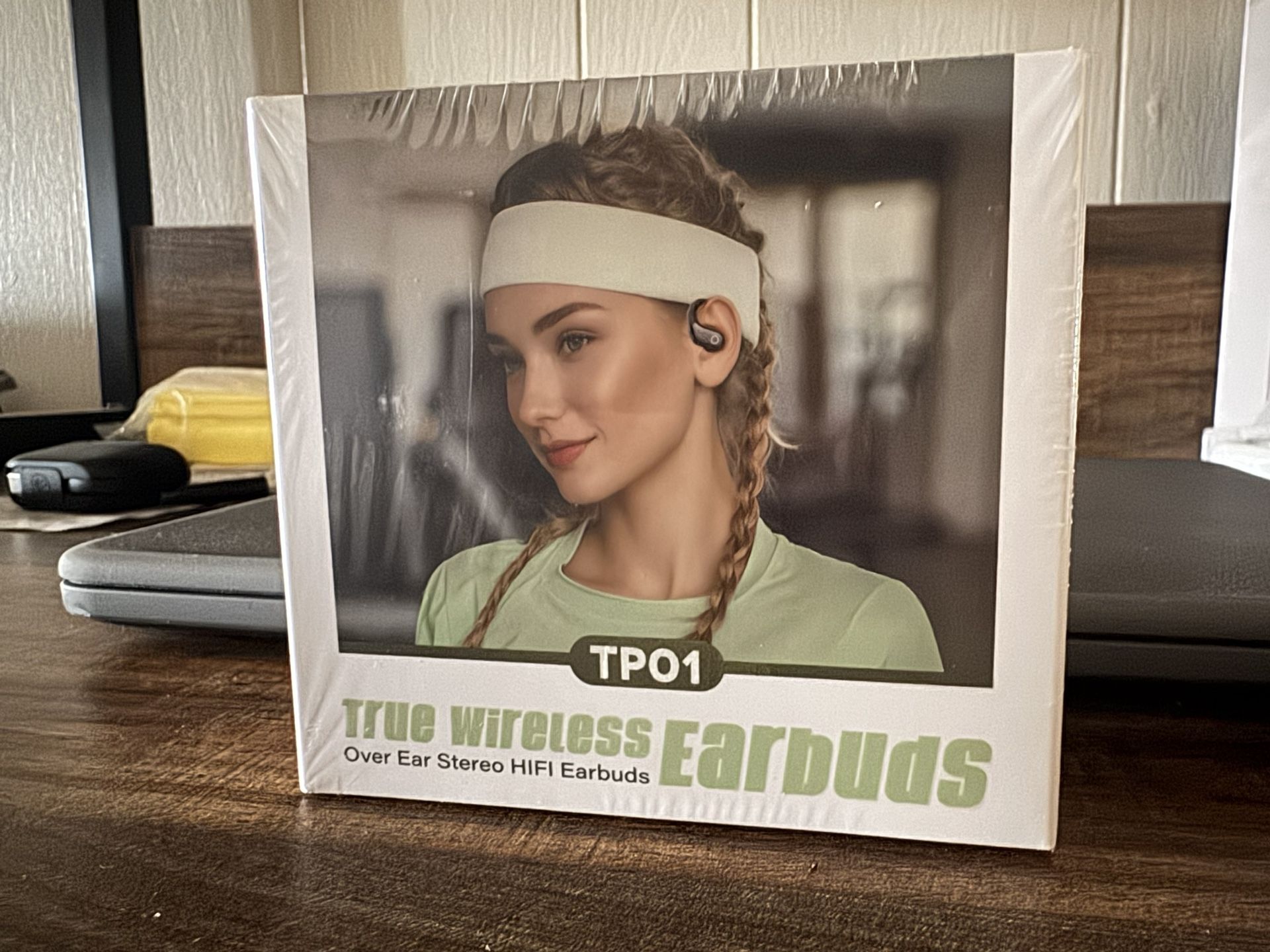 Auriculares inalámbricos, auriculares deportivos con cancelación de ruido con pantalla táctil multifuncional