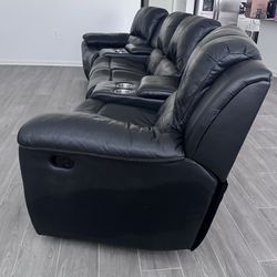 Genuine Leather U-shaped Couch 
