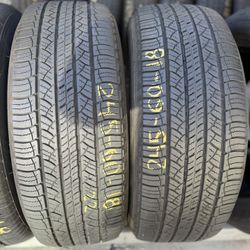 18” tires michelin 245/60/18 semi new with free installation $140