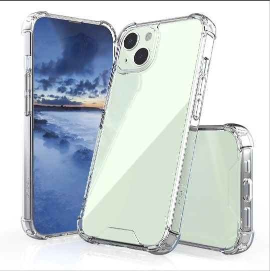 AquaFlex Hybrid Slim Designed For Apple iPhone 13 6.1"Case Transparent Clear