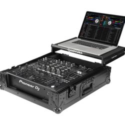 Odyssey FZGSDJMA9BL DJ Flight Case with Glide Style Laptop Platform for Pioneer DJ DJM-A9 -Black Label