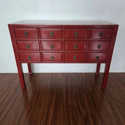 red laquer chinese drawers