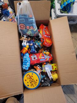 Bin full of toys