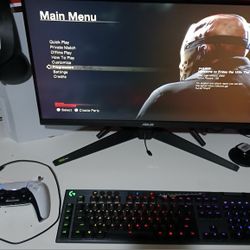 Ps5, PS BLUETOOTH HEADPHONES, G915 KEYBOARD, ASUS HDR 27" G-SYNC