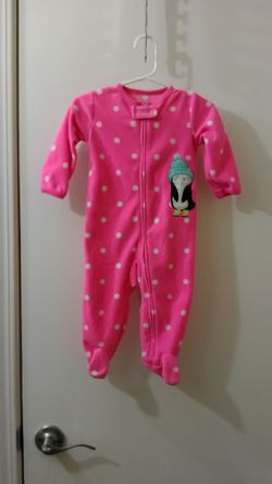 Carters Baby Girls Fleece Pajamas Size 9 Months
