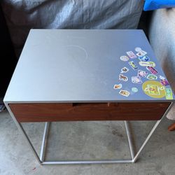 Modern Metal and Wood Side Tables