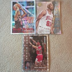 3 Dennis Rodman Cards For 25 - Power Zone, Board Members, Pro Files (Read Description)