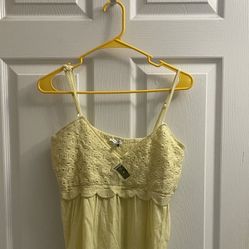 Brand New Yellow Babydoll Cami Size XL Juniors 