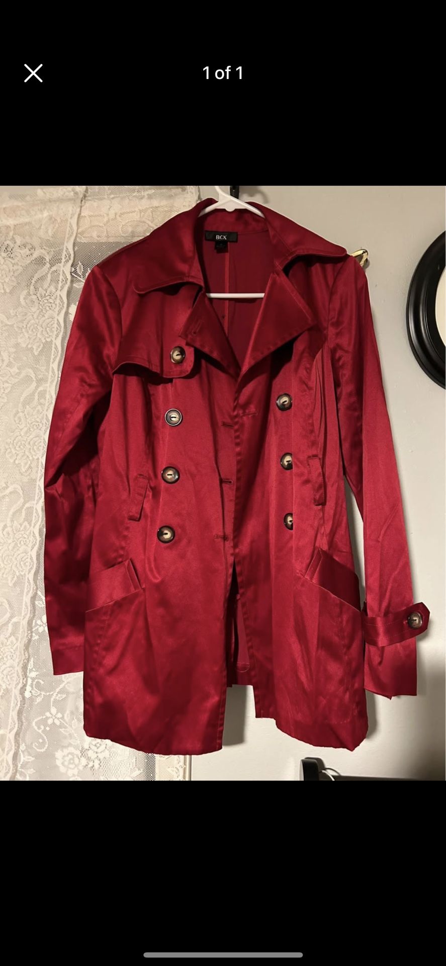 Women’s Red Silky Jacket