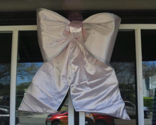 Oversized Pink Satin Bow