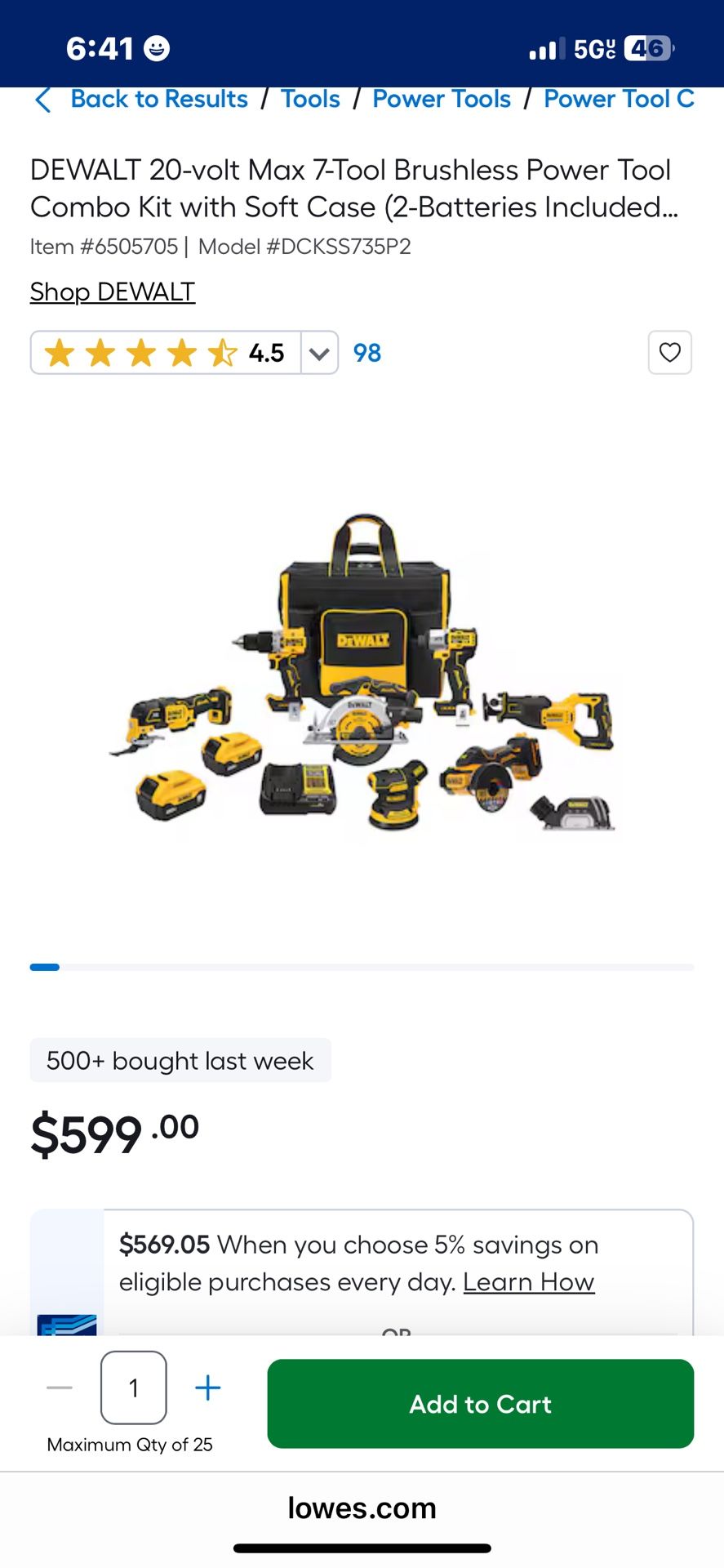 Dewalt Combo Power Tool Set