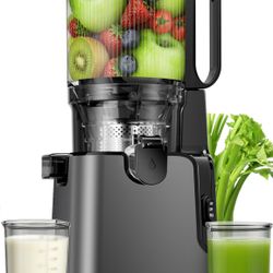 Juicer Machines With 5.8" Large Chute, 2-In-1 Cold Press Juicer For Whole Vegetables Fruits 400W, Masticating Juicer Easy To Clean Juice Extractor Mac