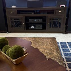 Media Console Solid Wood