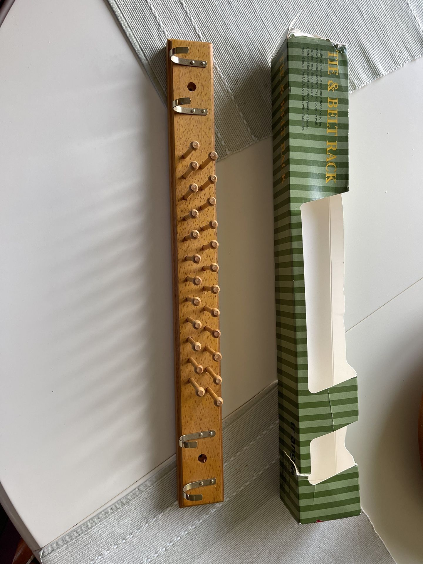 Tie and Belt Rack- Wood