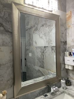 Allen + Roth 43 inch by 31 inch Mirror framed