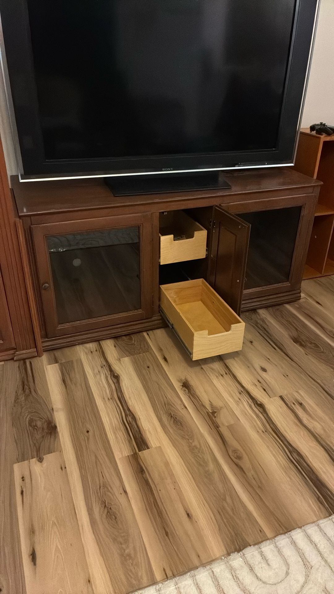 Storage Cabinet Entertainment Center Wood Tv Stand