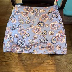  NWOT Talbots Floral and Paisley Skort