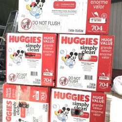 Huggies Simply Clean 704 Wipes 