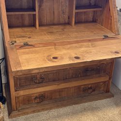 antique desk with whales tale hinges 
