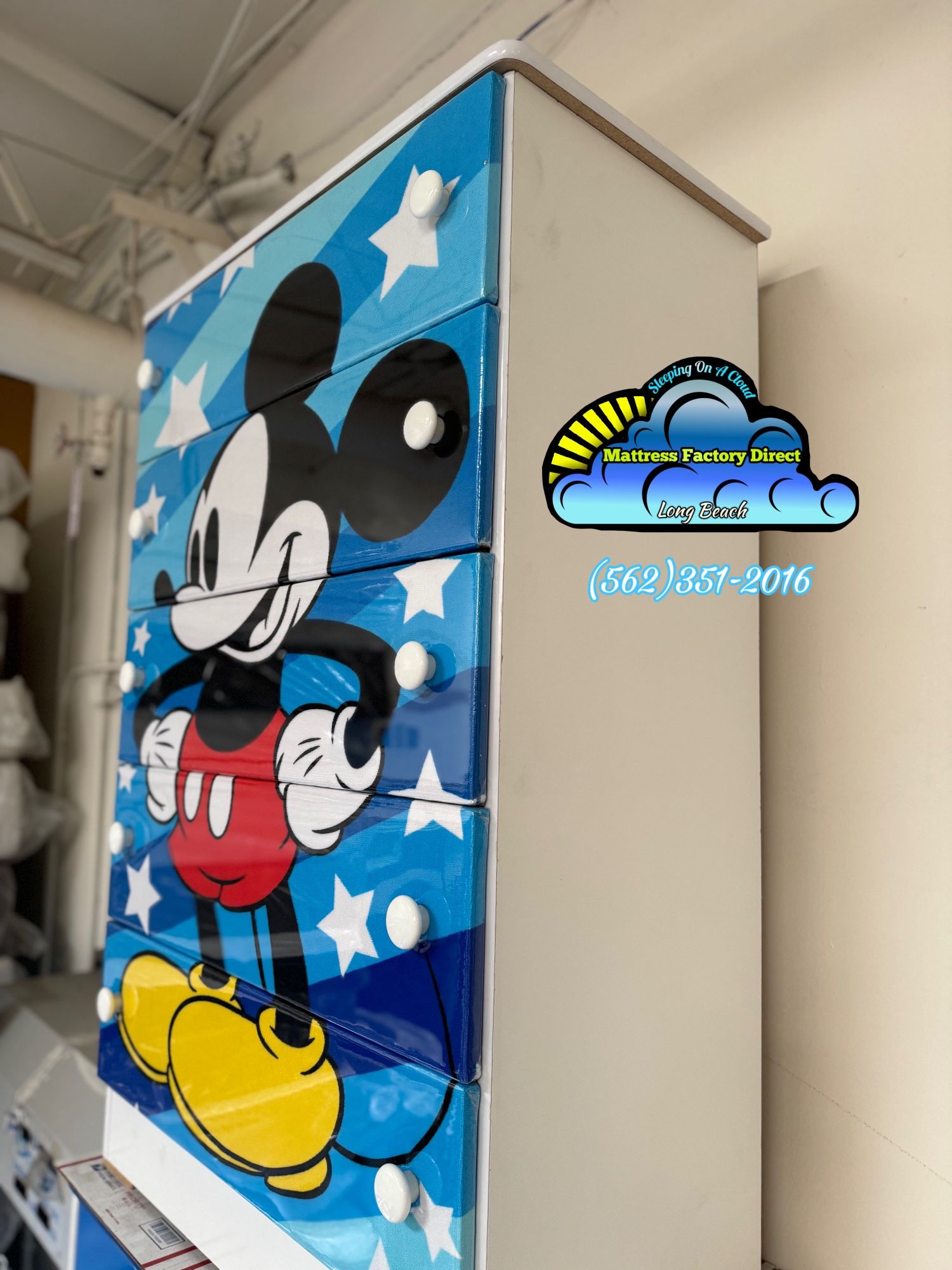 Mickey Mouse Five Drawer Dresser Chest New Cajonera