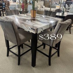 5-pc Counter Height Dining Table Set  New