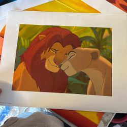 The Lion King Lithograph Prints – Set of 3 (Simba & Nala, Zebras Scene, Pride Rock)