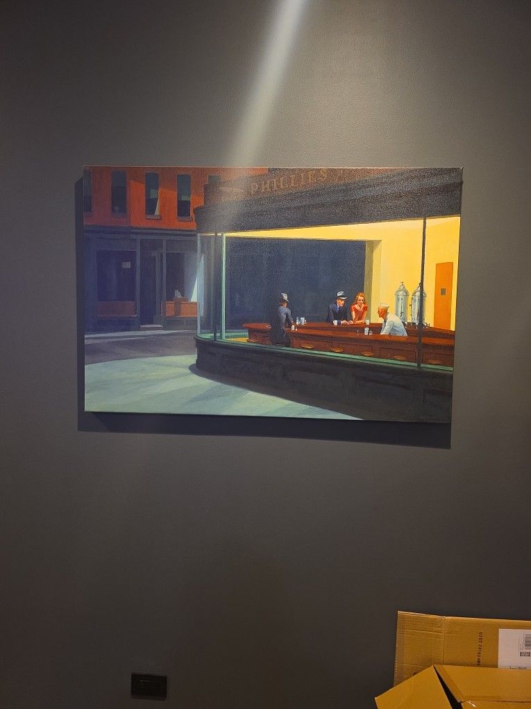 Nighthawks Canvas Painting