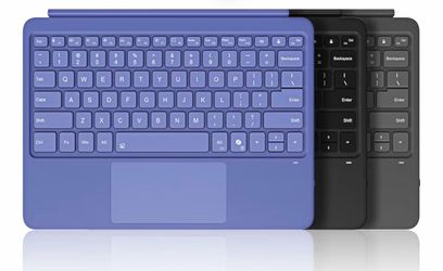 Keyboard for Surface Pro 12 (2025), Ultra-Slim Type Cover with 7 Color Backlit Bluetooth Portable Magnetic Keyboard with Trackpad, Black