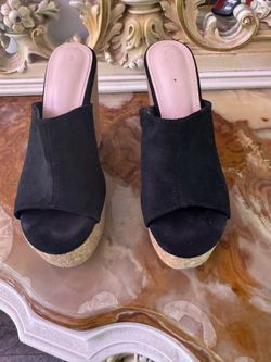 6 1/2 Swede Black Shoes