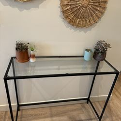 Black Iron Foyer Table
