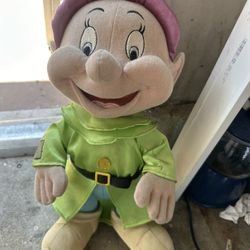 Disney Dopey Plush Doll From Snow White and the Seven Dwarfs Satin Clothes 14