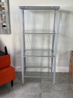 Bookshelf (Glass and Metal)