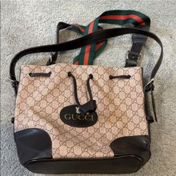 GUCCI BUCKET BAG and RED LEATHER TOTE BAG