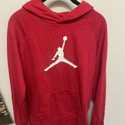 Air Jordan Red Logo Hoodie Size Youth Large