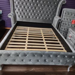 New 4pc Queen Bedroom Set Queen Bedframe Dresser Mirror Nightstand On Sale Sunday