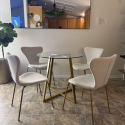 Modern Glass-Top Dining Set