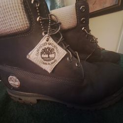 Timberland Boots Men's Size 13 Black Leather 