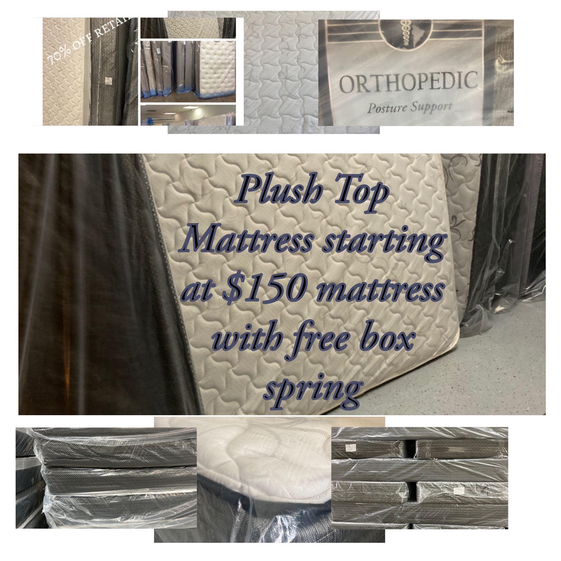 💥💥70% OFF BRAND NEW PLUSH TOP MATTRESS TWINFULLQUEEN AND KING STARTING AT $150!! BEST PRICE IN TOWN