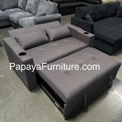 New! Pull-out Comfortable Adjustable Sofa Bed, Sleeper Sofa, Sofa Bed, Pull-out Bed Sofa, Sleeper Sofa Couch, Sofabed, Grey Sofa Bed, office sofa bed
