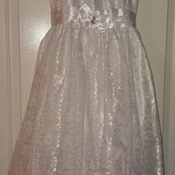 Girls White Formal Dress Sz. 10