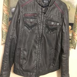 Buckle Black Faux Leather Jacket