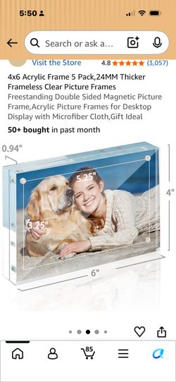 Acrylic picture frames 8 x 10 5 pack